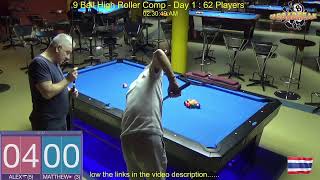 9 Ball High Roller Competition  Day 1  060724 [upl. by Eeima]