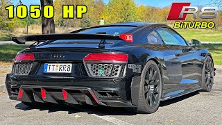 1050HP Audi R8 V10 BiTURBO  REVIEW on AUTOBAHN [upl. by Harvard189]