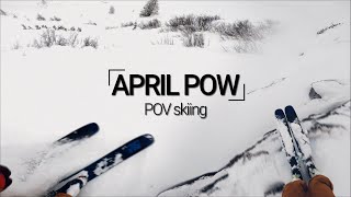 April Powder ❄️  POV skiing [upl. by Maletta915]