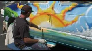 Dream Machine  Painting a Van Graffiti Style Long Version [upl. by Ahrendt]