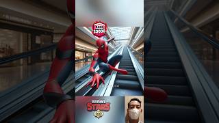 Escalator 🤣 Who is best Deadpool vs Wolverine vs Spiderman shorts spiderman deadpool brawlstar [upl. by Yenahs]