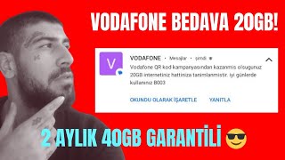 VODAFONE 20GB BEDAVA İNTERNET 2024 DETAYLI VİDEO SAKIN KAÇIRMAYIN Vodafone Hediye internet 😎 [upl. by Iluj]