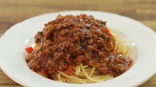 Spaghetti with Meat Sauce Recipe [upl. by Oicanata]