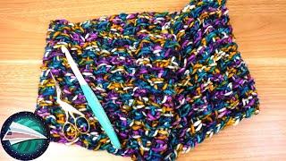 Crochet  Scarf Idea for Crochet Beginners  Super easy with Thick Wool [upl. by Rosalynd134]