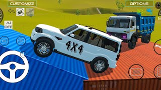 I Driving Scorpio 4x4 And Unloading stone from dumper 😱 😈 driving truck gamingvideos scarpio [upl. by Ingemar]