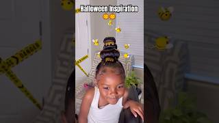 Halloween Hair Inspiration🐝 Creative Top Buns w Bee Adornment  Kid Hairstyle Ftulahair shorts [upl. by Ludeman]