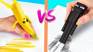 ¡ 10 Útiles Escolares De Fortnite vs Útiles Escolares De Minecraft [upl. by Elston]