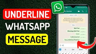 How To Underline Text in Whatsapp  Full Guide [upl. by Annodam]