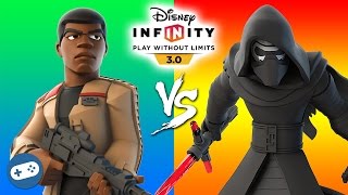 Finn VS Kylo Ren Disney Infinity 30 Star Wars Toy Box Versus Fight [upl. by Kcitrap50]