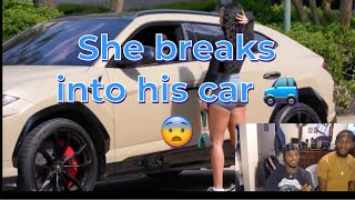 Reacting to Gold Digger prank gone wrong when she tries to breaking into his car 😧😱 [upl. by Cathy]