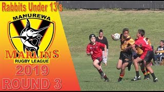 2019 Round 3 Manurewa Marlins U13 Rabbits v Otara Scorpions Blue [upl. by Naivaj]