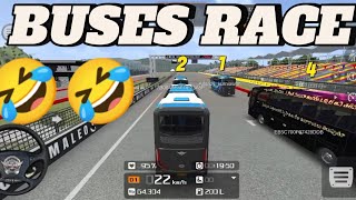 Buses race  3 laps  Lose race in 3rf lap  Funny buses racing  Bus game [upl. by Irah]