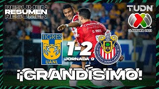 Resumen y goles  Tigres 12 Chivas  CL2023  Liga Mx J9  TUDN [upl. by Aneeuqal]