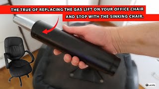 The true of replacing the gas lift cylinder on your office chair and stop with the sinking chair [upl. by Ecylahs]