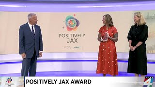 August winner accepts Positively JAX award [upl. by Ahseyt]