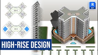 Autodesk Revit Architecture 2024 HighRise Building Full Course [upl. by Shantha]