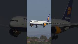 Rare Icelandair 767 At Manchester [upl. by Ahsiem366]