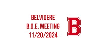 Belvidere BOE Meeting 10162024 Audio starts at 1333 [upl. by Frodina563]