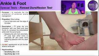 Forced Dorsiflexion Test EXPLAINED  Anterior Ankle Impingement [upl. by Stauder273]