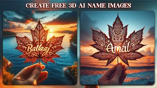 Create 3D Trending AI Leaf Name  Trending Images [upl. by Iamhaj]