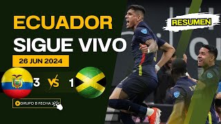 ECUADOR VS JAMAICA 3  1  HIGHLIGHTS  RESUMEN Y GOLES  COPA AMERICA 2024  GRUPO B  FECHA 2 [upl. by Nyrahtak]