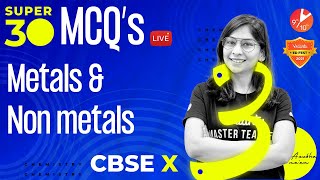 Super 30 MCQ  Most important Term 1 MCQs From Metals and Non Metals CBSE 10 Chemistry  Vedantu [upl. by Arim]