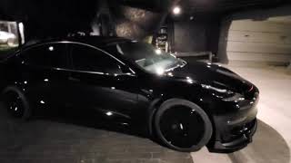 Knight Rider Tesla Model 3 with Rotiform Aerodisc [upl. by Laerdna]