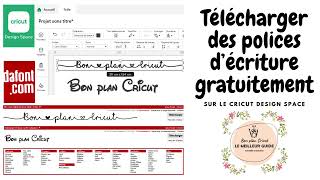 Installer des polices décriture gratuites sur Cricut Design Space  2024 [upl. by Lydon]