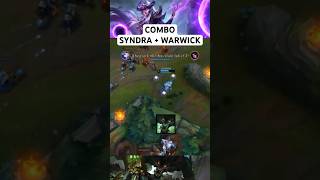 SYNDRA  WARWICK COMBO 😱 LEAGUE OF LEGENDS shorts [upl. by Nerha427]