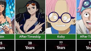 Age of One Piece Characters Pre amp After Timeskip [upl. by Llertnahs]