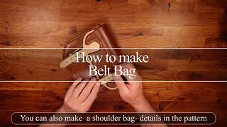 How to make belt bag Pattern PDF [upl. by Odrude721]