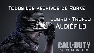 Call of Duty  Ghosts  Todos los archivos coleccionables de Rorke  Logro  Trofeo Audiófilo [upl. by Kenon]