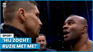 Overeem dist verhoeven na gevecht Hij heeft makeup op [upl. by Aniar]