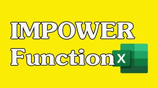 How to Use the IMPOWER Function in Excel [upl. by Plume234]