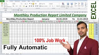 Monthly production Report Limited company For Microsoft excel Advance Formula [upl. by Novad]