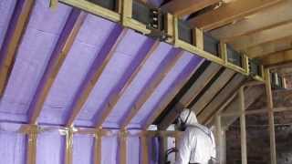 Kenilworth Loft Conversion Spray insulated with Basf Walltite Vid 1 [upl. by Rehportsirhc]