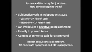 Jussive and Hortatory Subjunctives [upl. by Bouchier]