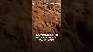 Watch Floodwater Rages In Spain’s Murcia  Subscribe to Firstpost [upl. by Halimaj]