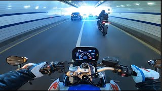 Ep5 BMW F900R  BMW S1000R  Exhaust Sound Slippery road  Akrapovic Carbon Slipon motorcycle [upl. by Jo Ann]