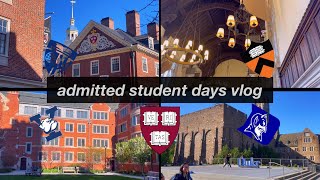 College admitted student days vlog  Harvard Yale Princeton JHU Duke [upl. by Lauhsoj]