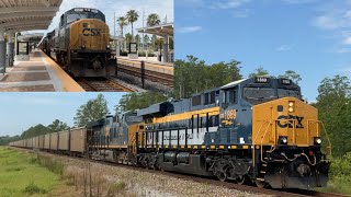 CSX and Amtrak Railfanning in Orlando and Meadow Woods FL ft 1869 and a MAC 72724 [upl. by Notnilc]