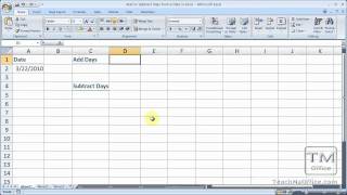 Add or Subtract Days from a Date in Excel [upl. by Townshend344]