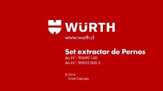 Set Extractor de tornillos 5 piezas Wurth [upl. by Bolger538]