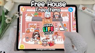 Free Aesthetic House Design 🏡🤎Free Items In Toca Boca  Toca Life World  iPad Pro [upl. by Aleck482]