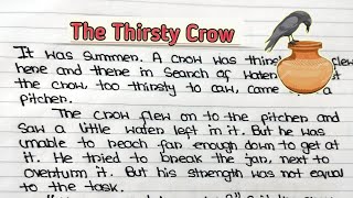 The Thirsty Crow Story Writing in English  The Thirsty Crow With Moral Short Story  English Story [upl. by Pam]