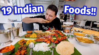 100 South Indian Food  GIANT 19 ITEMS THALI  Chettinad Tamil Nadu Crab Curry [upl. by Alenairam]