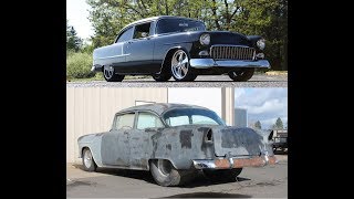 MetalWorks step by step build of a ProTouring 55 Chevy post car TriFive Restoration [upl. by Rombert]