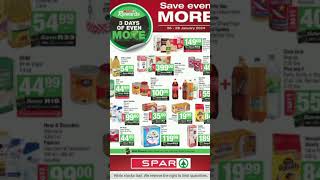 Spar 3 days only specials 26  28 January 2024 grocerydeals groceriesonabudget foodspecials [upl. by Saidnac]