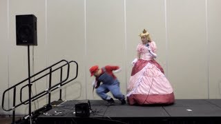 Super Mario knocked down by Princess Peach  COLOSSALCON 2012 [upl. by Sandon]