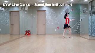 Stumbling InBeginnerLine Dance Demo amp Count [upl. by Yhtur]